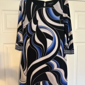 Black and Blue Patterned Dress